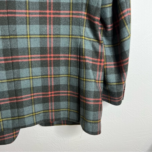Vintage Crittenden Ivy League Plaid 100% Wool Blazer Jacket Size 44L - Picture 9 of 13